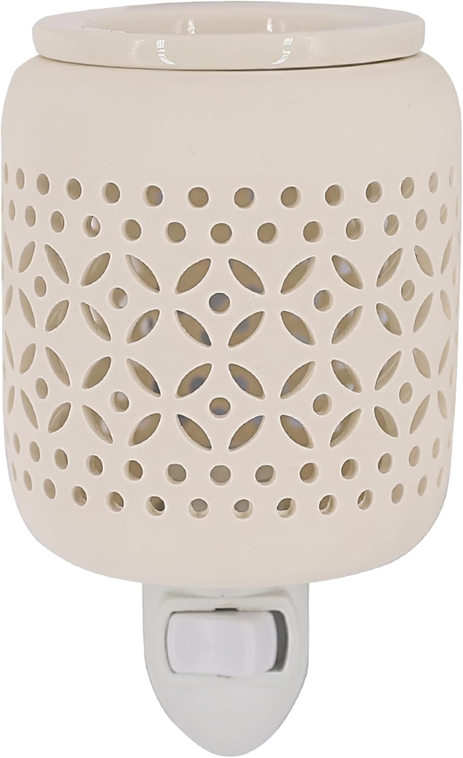 CVHOMEDECO. Calentador eléctrico de cera para pared, calentador de fragancia de cerámica decorativo para velas perfumadas, cera derretida, tartas y