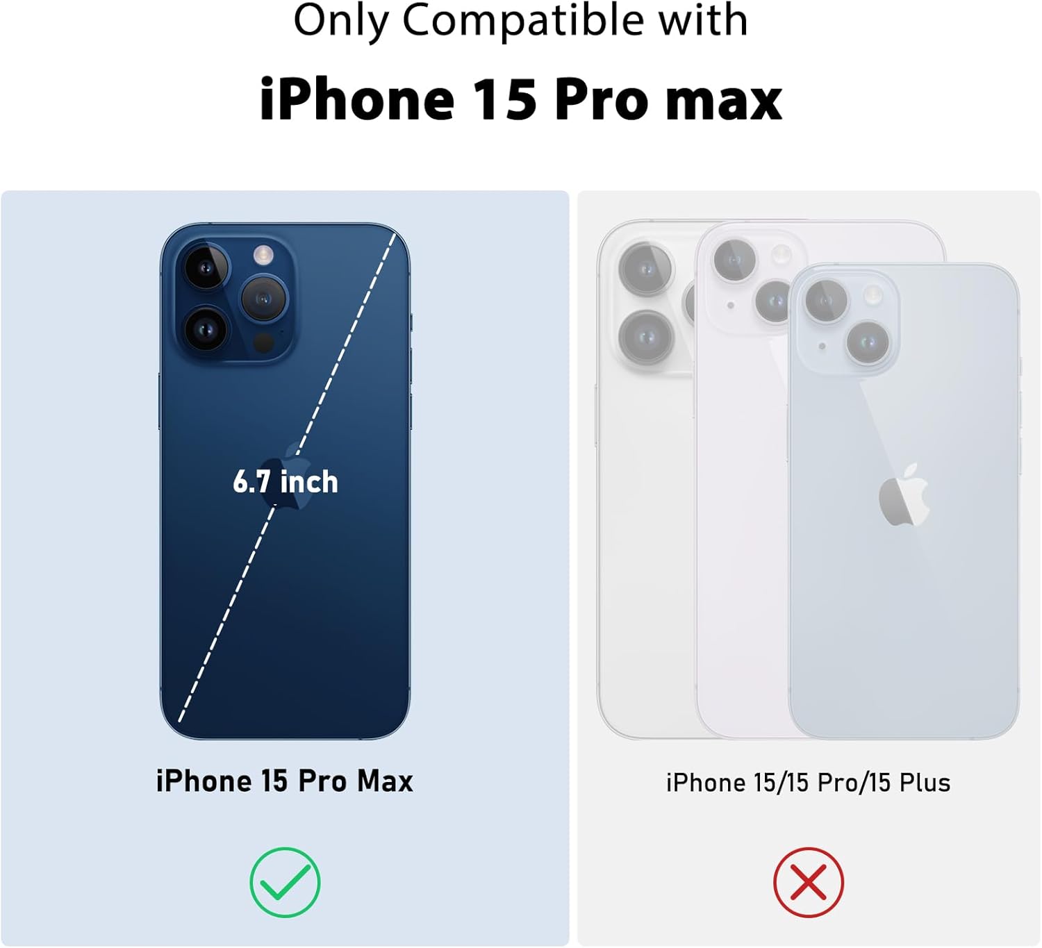 Nillkin Funda para iPhone 15 Pro Max con funda deslizante para cámara protección mejorada de lentes protección de lente mejorada protección rígida