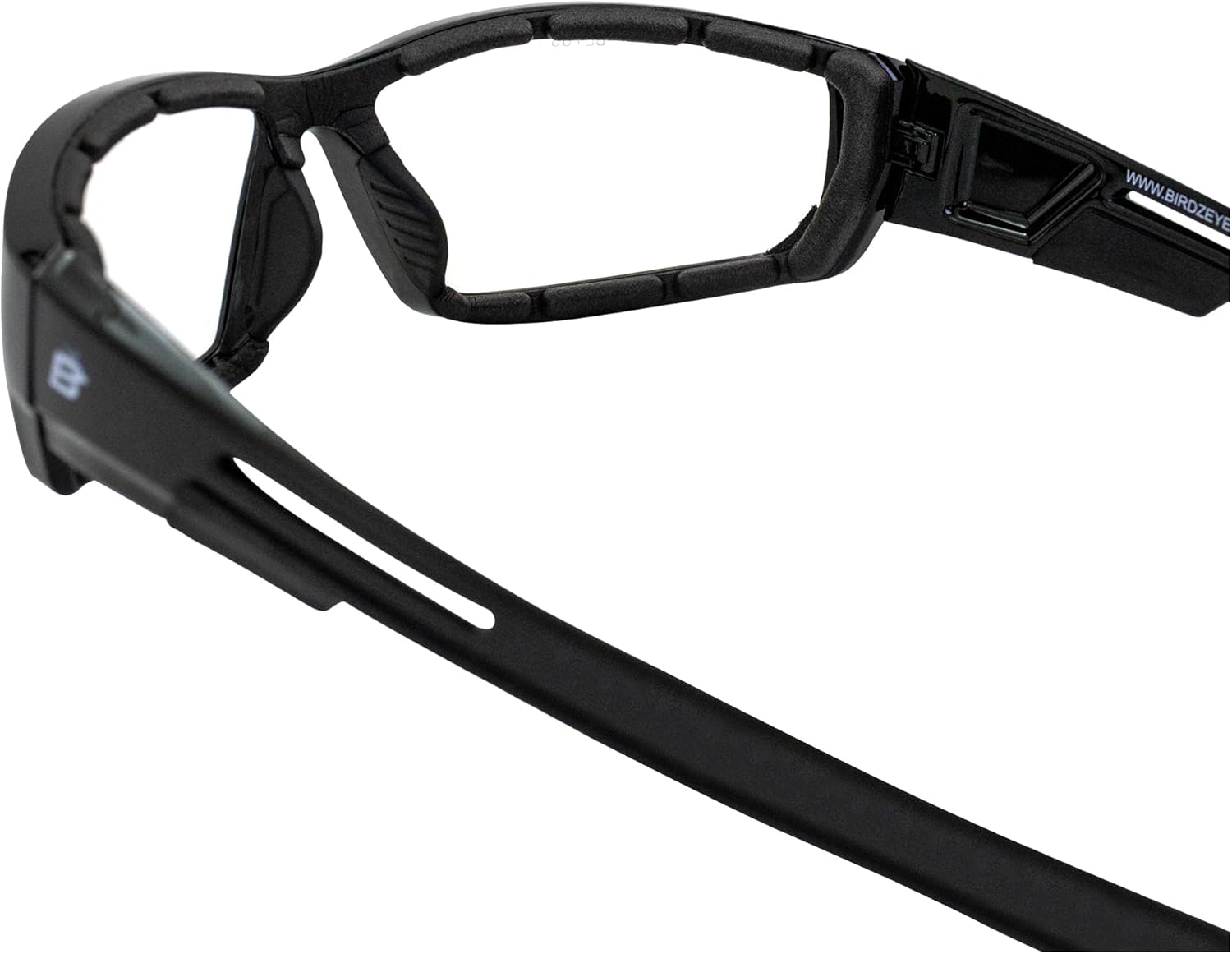 Birdz Gafas de sol Swoop antiniebla acolchadas para motocicleta, marco negro con lente amarilla