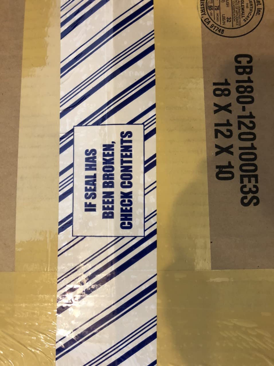 VP Cinta de embalaje de seguridad impresa TAPE, 3 pulgadas x 110 yardas, grosor 2.0 mil, 24 rollos. (3s)