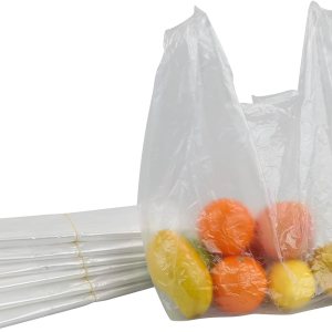 480 bolsas de plástico para camisetas con asas, bolsas de comestibles reutilizables, transparentes 480 bolsas de plástico para camisetas con asas, bolsas de comestibles reutilizables, transparentes