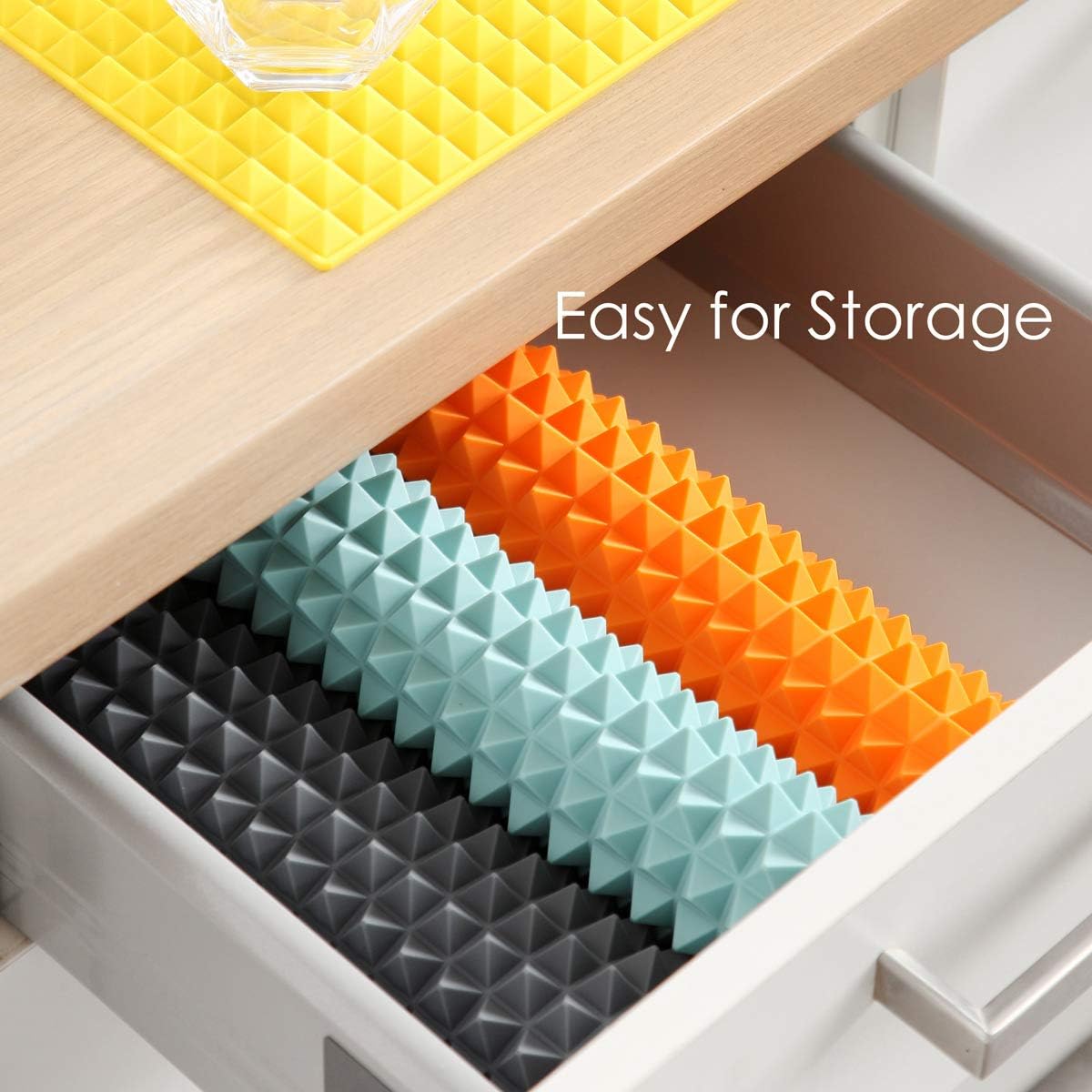 Colinda Alfombrilla de silicona para secar platos y tazas, salvamanteles extra grandes para platos calientes, ollas calientes y almohadillas de gran