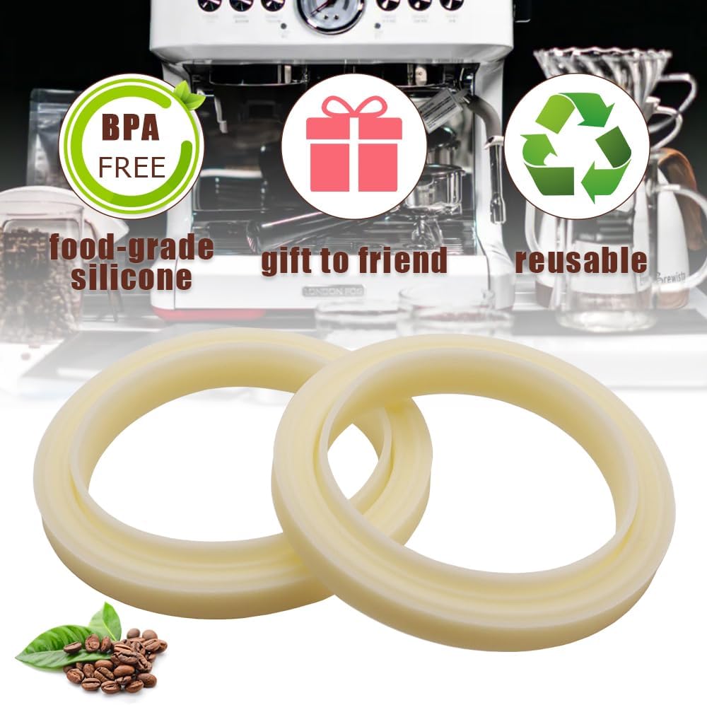 2 anillos de vapor de silicona de 2.126 in para máquina Breville Espresso 878870860880810840450500 y Sage 880878875870810500 Grouphead pieza de