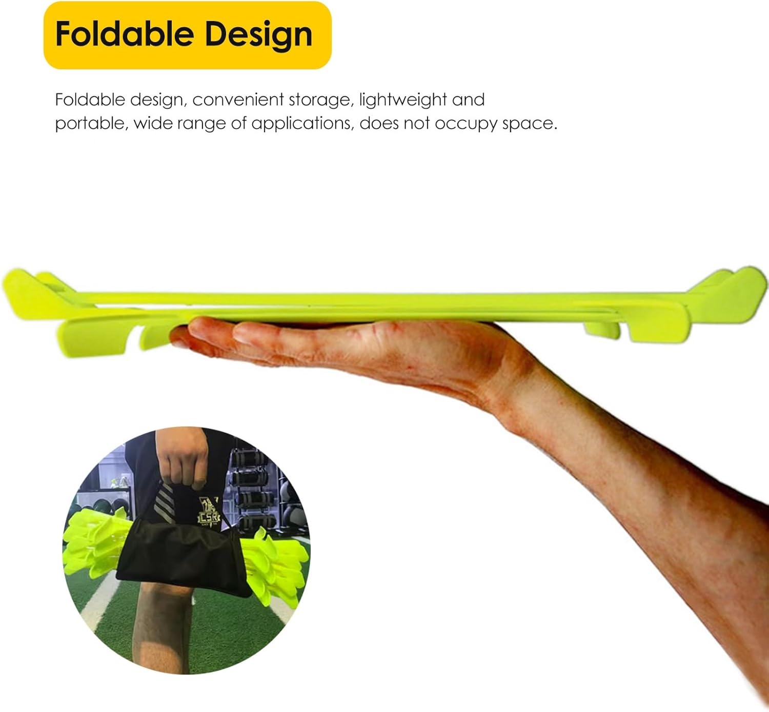 YXXSDP Obstáculos de agilidad de velocidad de altura ajustable, equipo de práctica deportiva profesional plegable para entrenamiento de obstáculos,