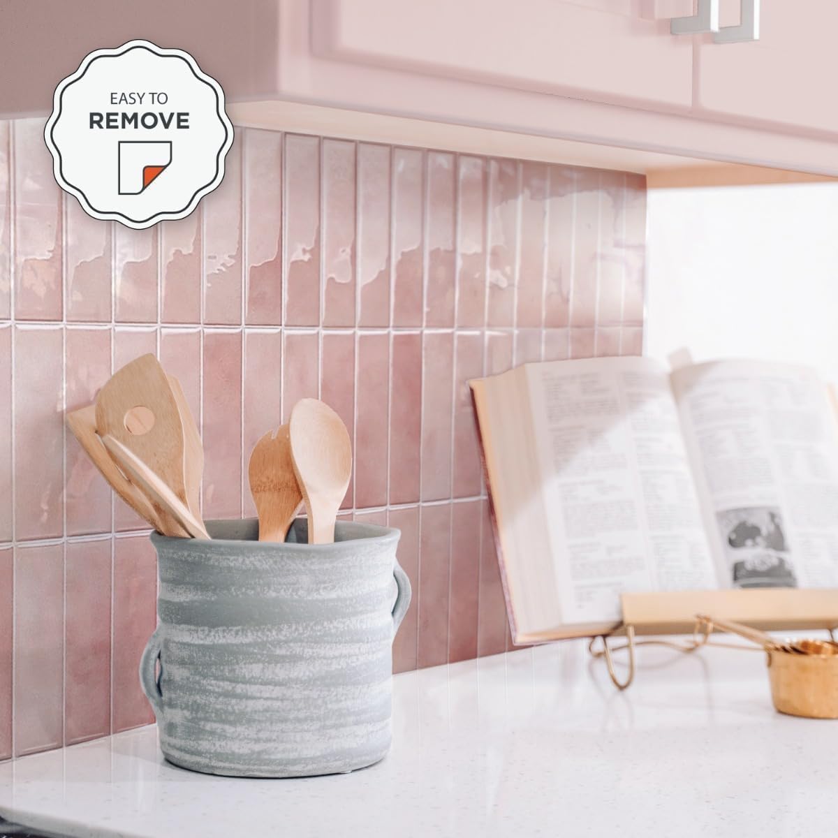 SMART TILES Protector contra salpicaduras para despegar y pegar, 5 hojas de 11.43 x 9 pulgadas, adhesivo 3D para cocina, baño, azulejos de pared