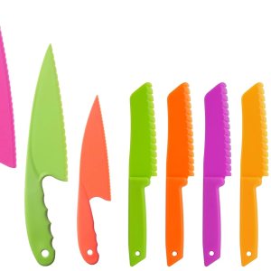 NANXJIUR Juego de 8 cuchillos de cocina de nailon de plástico para niños, cuchillos de cocina y hornear, cuchillos seguros para pan sin BPA, NANXJIUR Juego de 8 cuchillos de cocina de nailon de plástico para niños, cuchillos de cocina y hornear, cuchillos seguros para pan sin BPA,