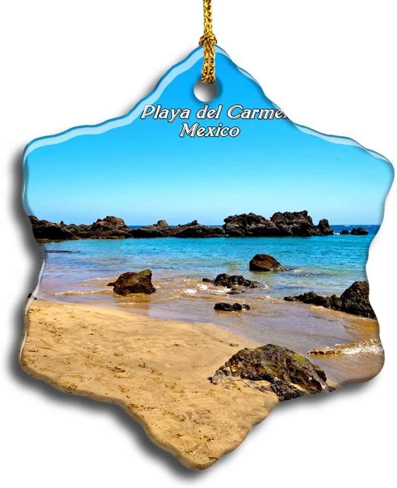 México Playa del Carmen Paisaje de Playa Foto Recuerdos Cerámicos Matrimonio Aniversario Ornamento Regalos Cuadro Personalizada Recuerdos Porcelana
