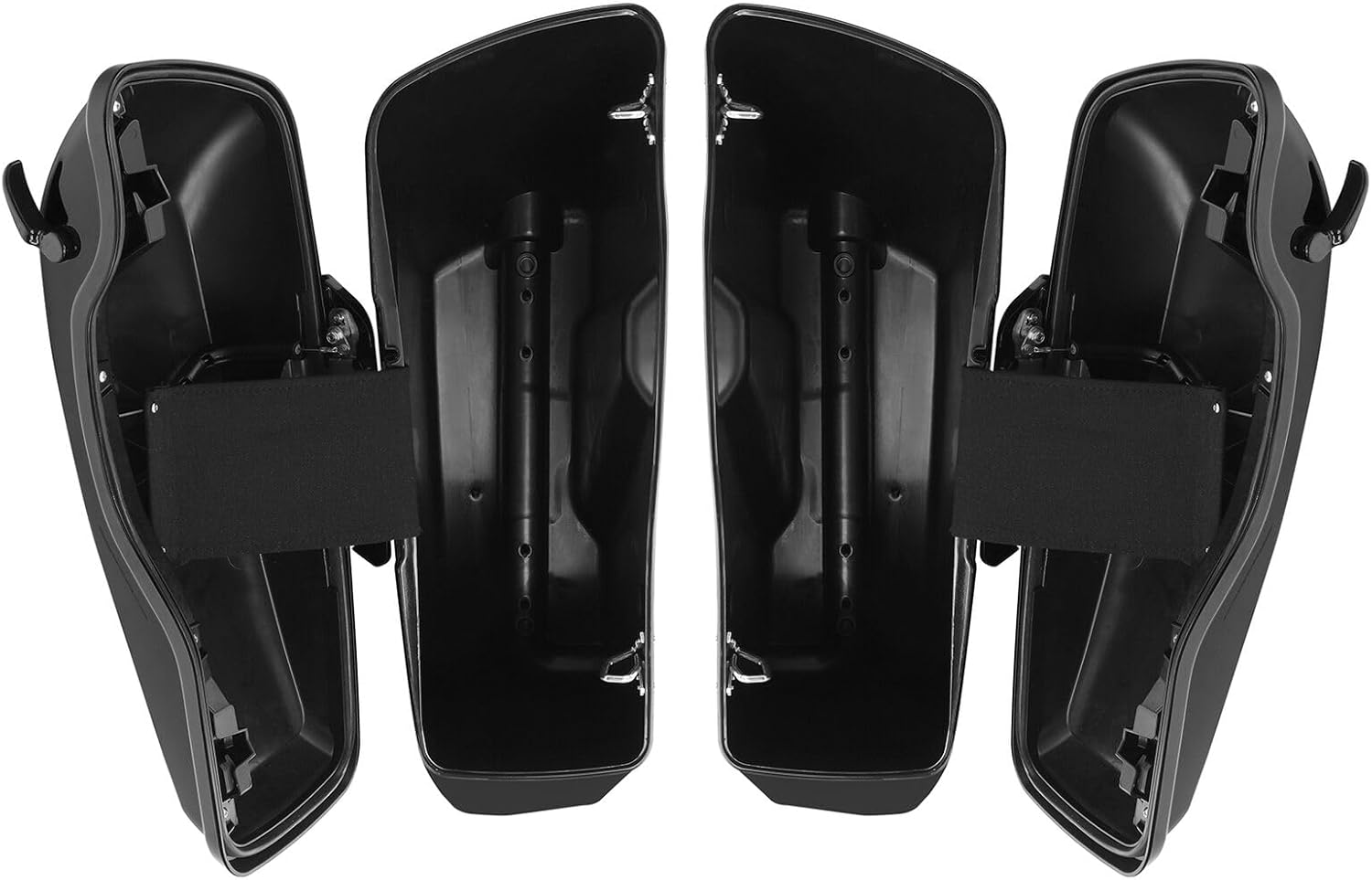 TCMT Alforjas estiradas de 4 pulgadas y guardabarros trasero LED para Harley Road King Road Glide Street Glide Electra Glide Ultra Limited 14-23