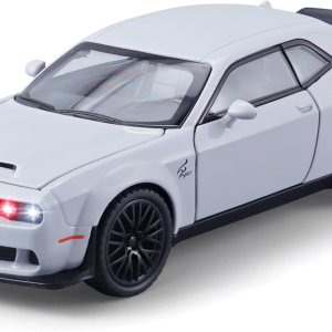 Toy Cars for Kids 132 Challenger Hellcat Die Cast Metal Toy Cars,Pull Back Hellcat CarWith Light and Music Hellcat Toy Car Collectible Model Toy Cars for Kids 132 Challenger Hellcat Die Cast Metal Toy Cars,Pull Back Hellcat CarWith Light and Music Hellcat Toy Car Collectible Model