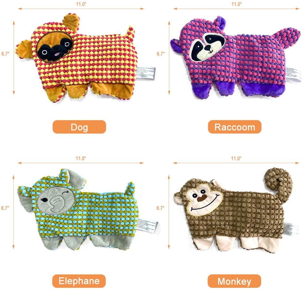 AZSSMUK Lindo juguete para perros sin relleno para razas pequeñas y medianas, divertido para cachorros de interior con papel chirriante suave y