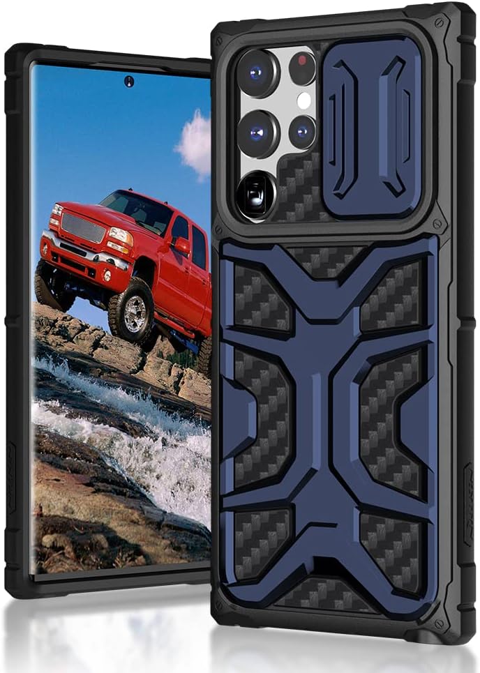 Nillkin Funda para Samsung Galaxy S22 Ultra, CamShield Fiber Armor para Samsung S22 Ultra 5G, resistente, ligera, protección contra caídas de grado