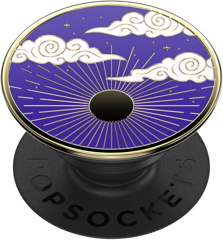PopSockets Agarre y soporte para teléfono con parte superior intercambiable – Esmalte Sunburst