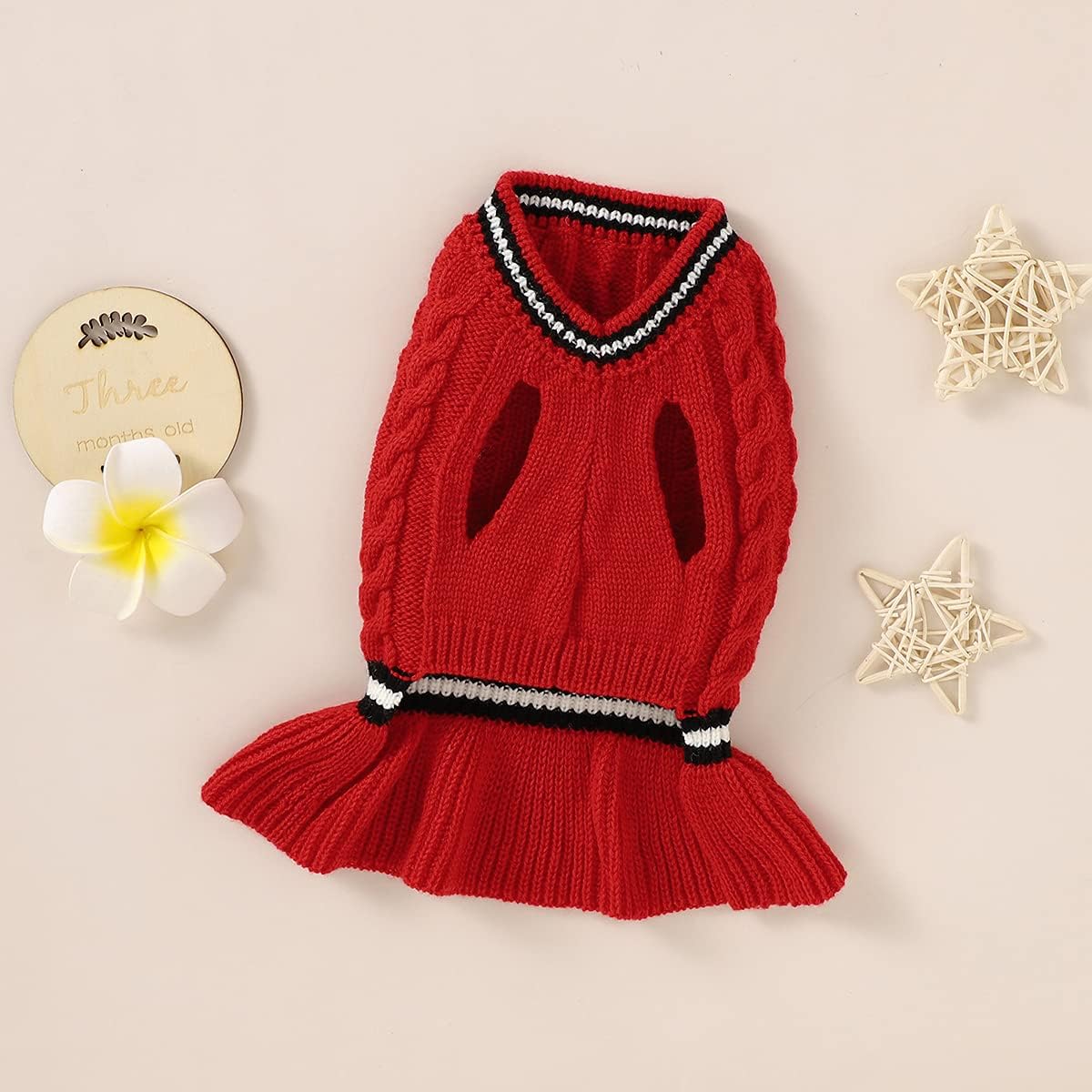 Lawkul Suéteres para mascotas para perros pequeños, suéteres de punto para perro, ropa cálida de invierno, vestido de otoño para cachorro, gato,