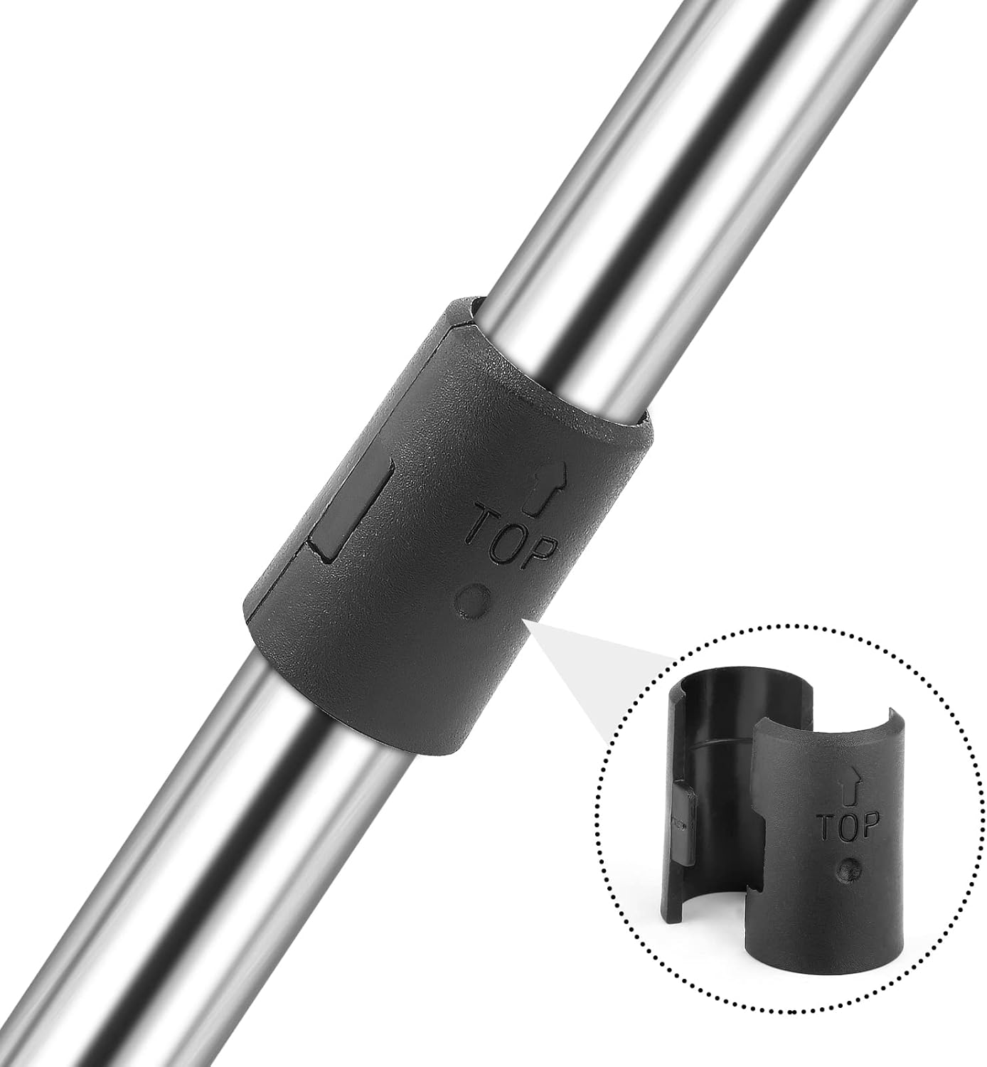 Paquete de 52 clips de bloqueo de estante de alambre para poste de 1 pulgada, clips de estante de alambre de reemplazo para sistema de estantería de