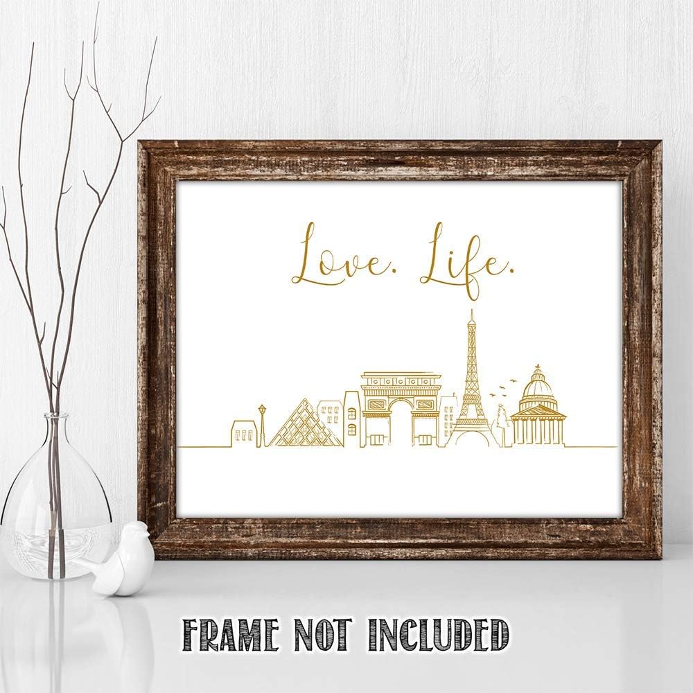 TJ Originals – Mónaco, Moscú, París, Roma, Europa Souvenirs City Landscape Skyline Travel Art – Impresión artística de pared en blanco y negro sin