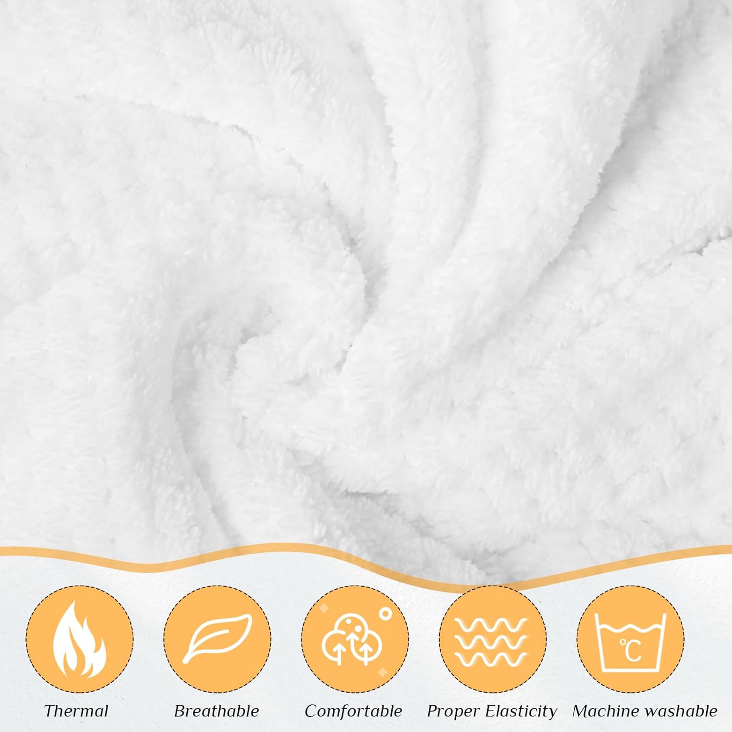 Tigeen 12 piezas de bata de spa para mujer, toallas de spa con bolsillo ajustable, toallas ligeras para baño y ducha, Blanco