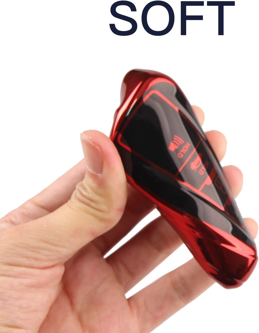 QBUC Funda para llavero Toyota con llavero de TPU de alta calidad, adecuada para Highlander RAV4 Camry Avalon C-HR Corolla GT86 2018-2024 (estilo