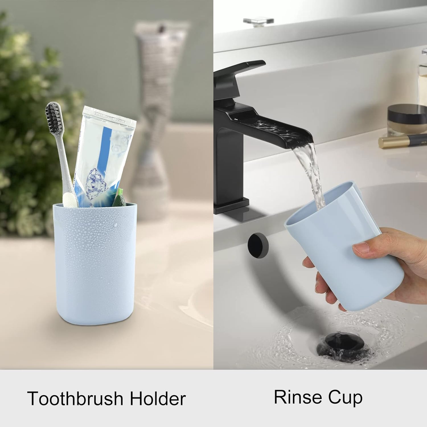 Surblue Estuche para cepillos de dientes de viaje desmontable con tapa, contenedor portátil para cepillos de dientes para vacaciones, camping,