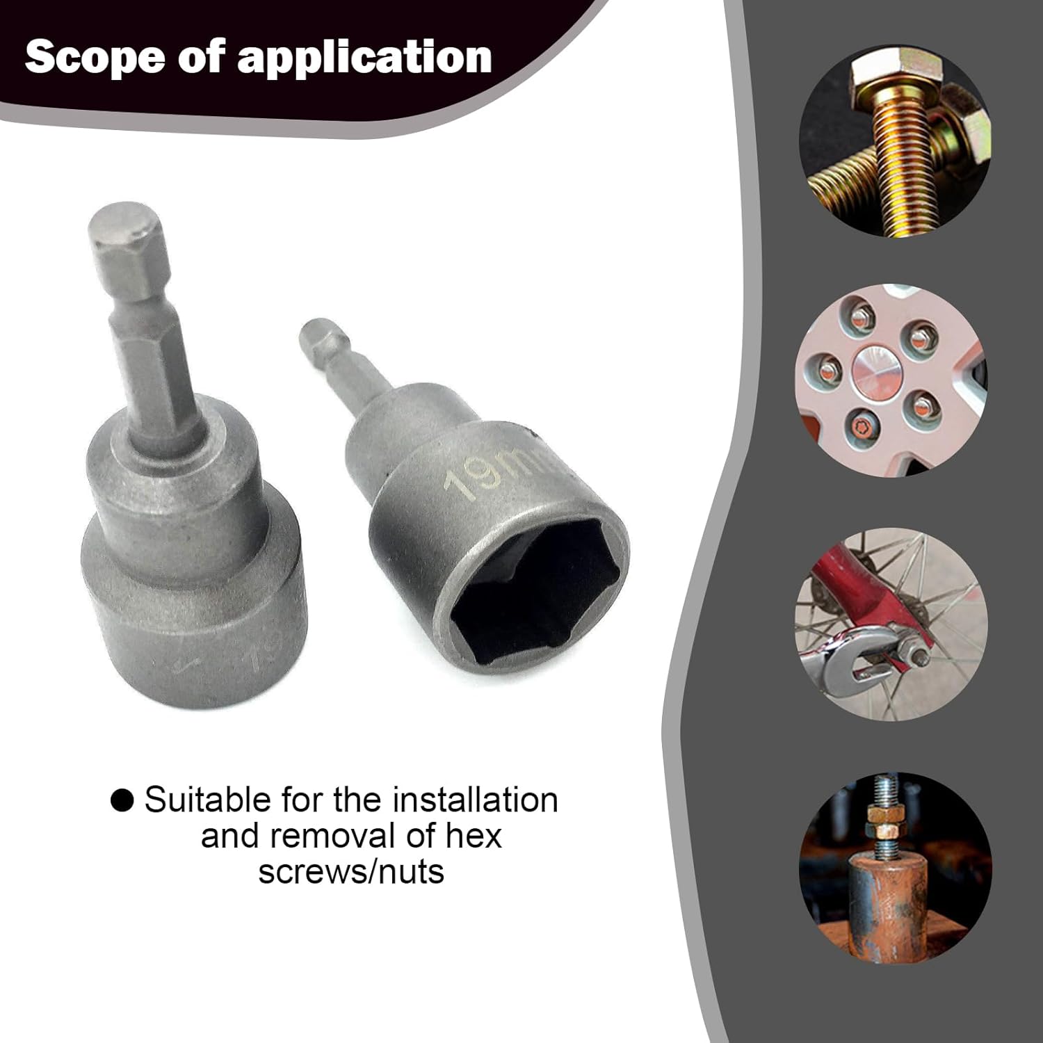 2 adaptadores de punta de destornillador de tijera de nivelación, 0.74 x 2.55 pulgadas, duro y duradero, herramienta de extracción de instalación de