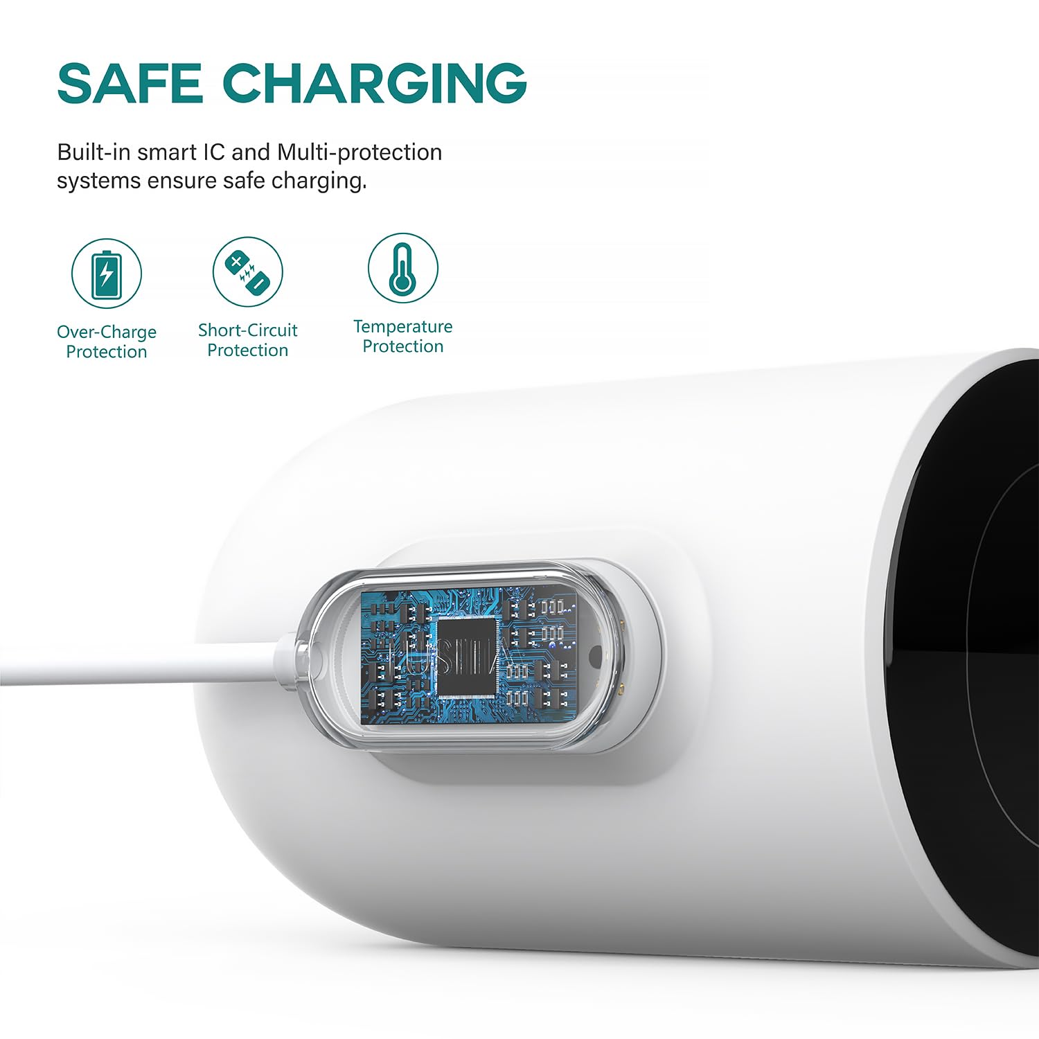 TUSITA Cable de carga magnético para interiores compatible con Arlo Ultra 1 2, Pro 3 4 5 2K – 3M, color blanco