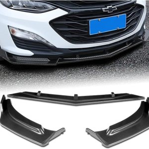 PU503PCF Kit de cuerpo divisor de parachoques delantero con impresión de fibra de carbono, 3 piezas, compatible con 2019 y más Chevy Malibu estilo PU503PCF Kit de cuerpo divisor de parachoques delantero con impresión de fibra de carbono, 3 piezas, compatible con 2019 y más Chevy Malibu estilo