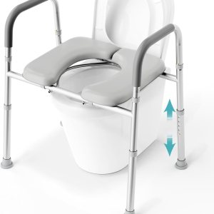 Asiento de inodoro elevado con funda impermeable para patas fundidas para ducha para adultos, elevador de asiento de inodoro para discapacitados con Asiento de inodoro elevado con funda impermeable para patas fundidas para ducha para adultos, elevador de asiento de inodoro para discapacitados con