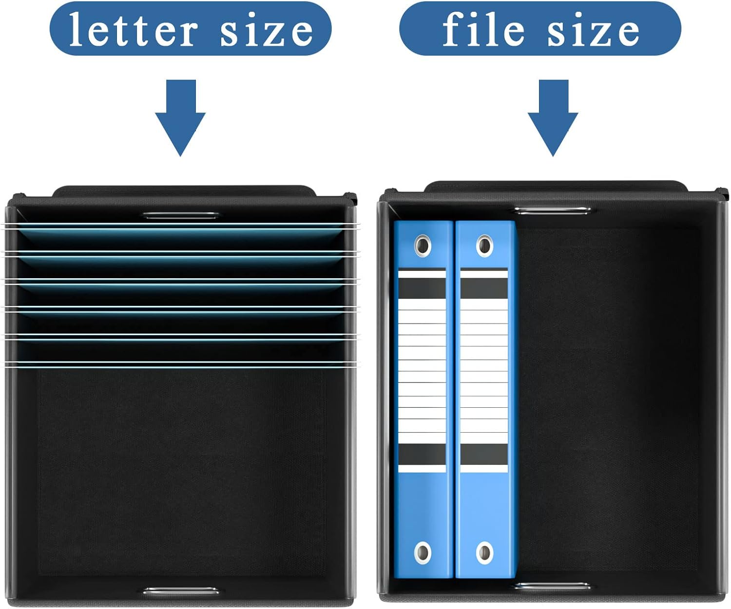 Huolewa – Organizador de archivos decorativo con tapa, caja de almacenamiento colgante de lino con tobogán de plástico para oficinadecoraciónhogar,