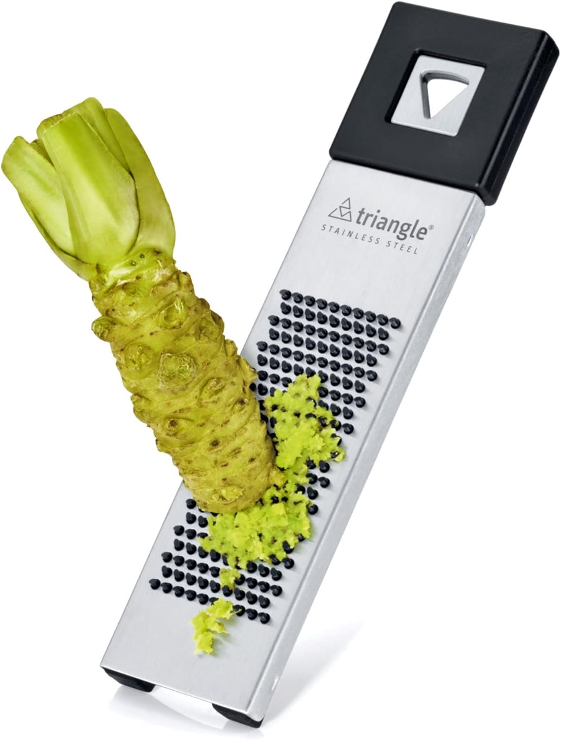 triangle Rallador de aroma, acero inoxidable ultraafilado con receptor de nailon extraíble para una rejilla fácil y sin ensuciar, diseño compacto,