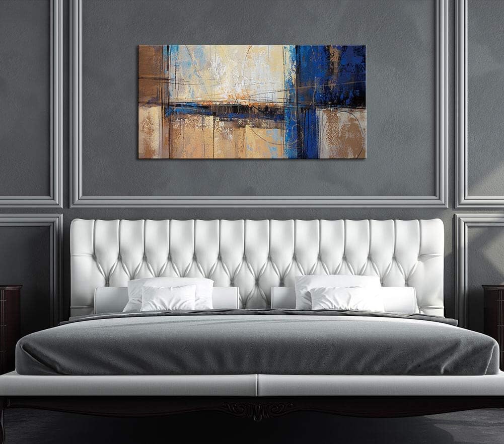 Pogusmavi Lienzo abstracto de pared para sala de estar, decoración grande, decoración moderna de pared, obra de arte para el hogar, dormitorio,