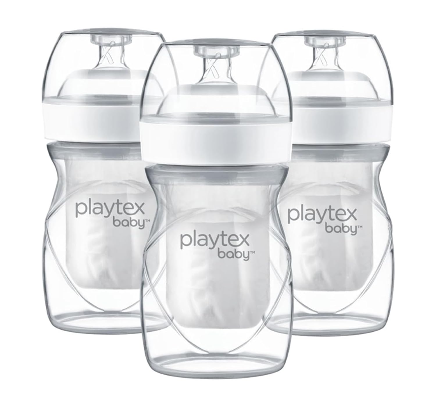 Playtex Baby Biberón anticólico con forros desechables preesterilizados, más cerca de la lactancia, botellas de 4 onzas, 3 unidades