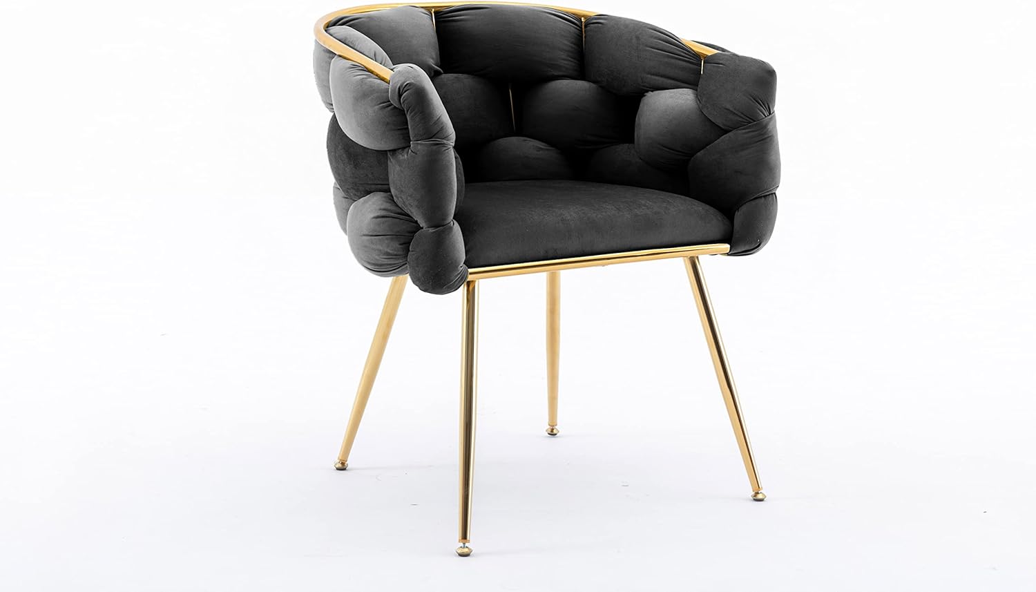 INMOZATA Silla decorativa de terciopelo moderna para dormitorio, silla de comedor para sala de estar, sofá individual, decoración de muebles,