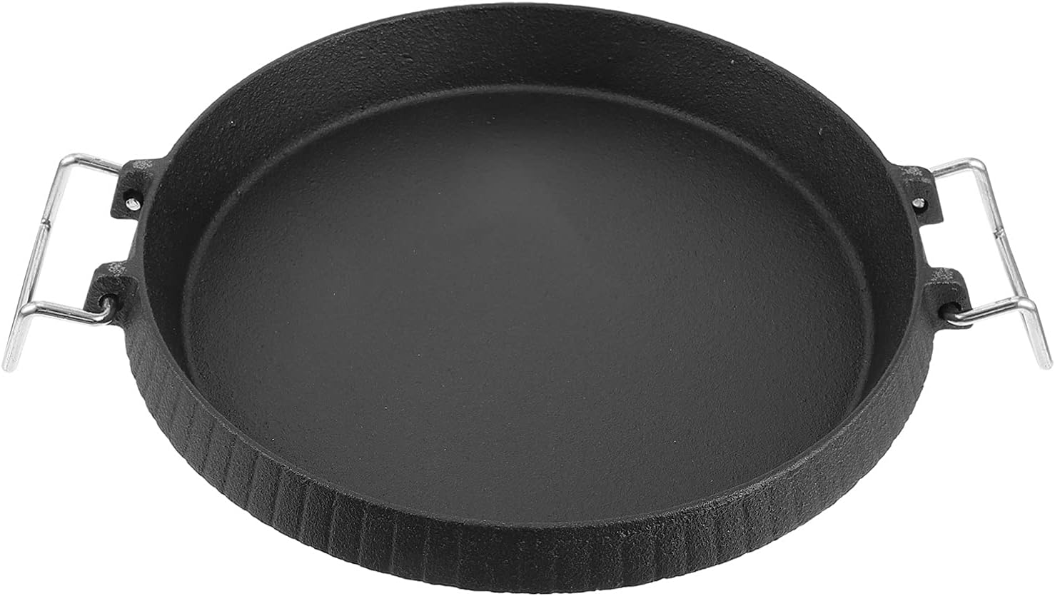 Parrillas para exteriores, sartén antiadherente para estufa, plancha de hierro fundido con doble asa, utensilios de cocina antiadherentes para