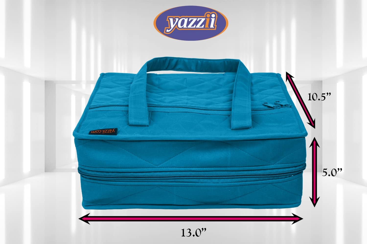 Yazzii Quilter’s – Bolsa para proyectos con 19 bolsillos, organizador de bolsas de almacenamiento portátil, organizador de almacenamiento multiusos