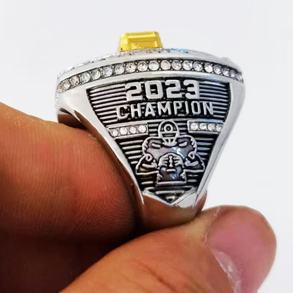 Anillo de campeonato de fútbol de fantasía 2023 Premio Trofeo Premio Deporte MVP ganador FFL League Champion Ring con caja