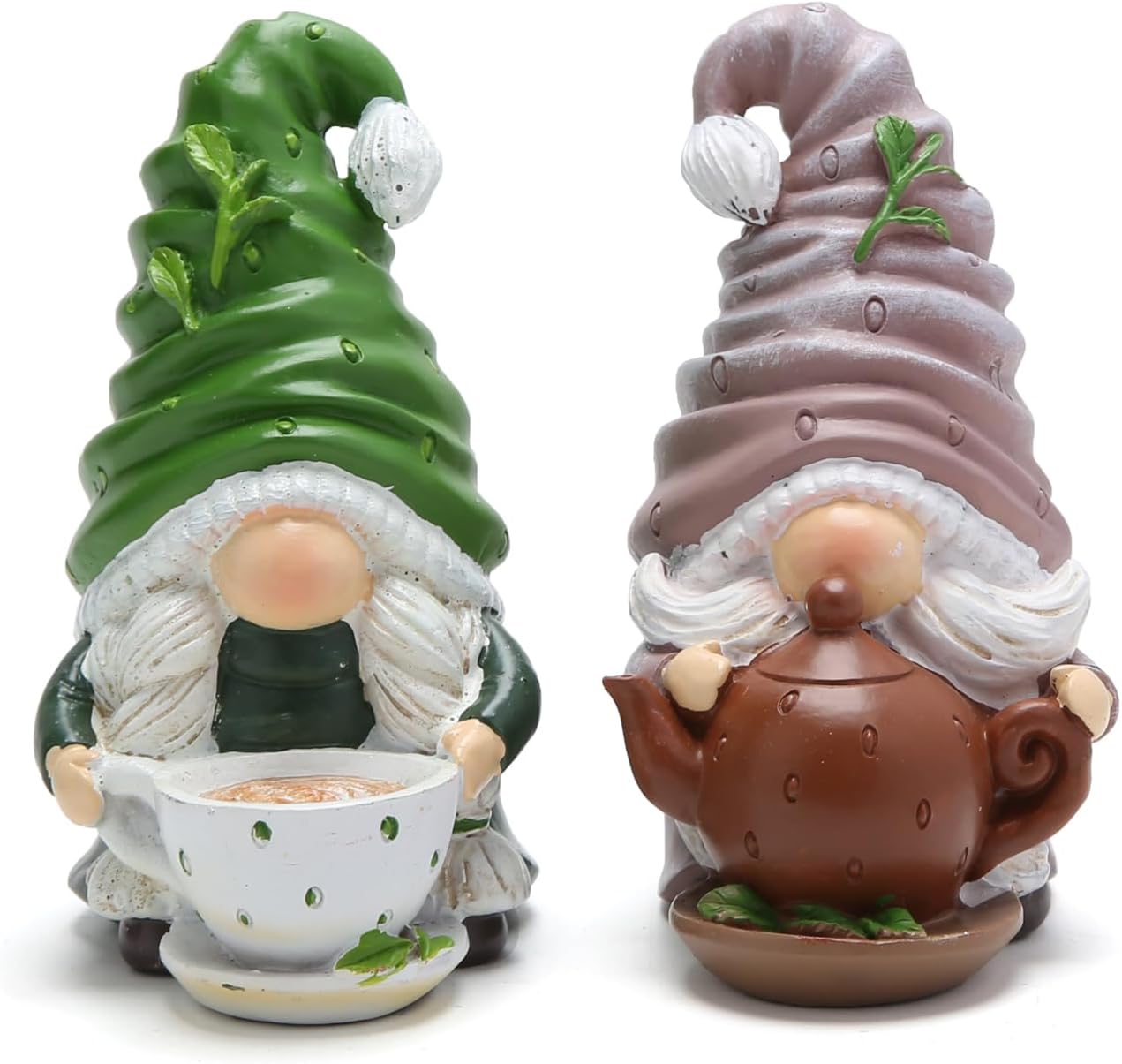 Hodao 2 piezas de gnomos temáticos de té, decoración de fiesta de té, accesorios de primavera y verano suecos, figuras de elfo de Tomte, decoración