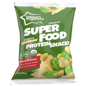 Awsum Organics SUPERFOOD Snacks de proteínas  Bocadillo saludable y crujiente  Soplos de proteínas a base de plantas  USDA Orgánico  Kosher  Sin OMG Awsum Organics SUPERFOOD Snacks de proteínas  Bocadillo saludable y crujiente  Soplos de proteínas a base de plantas  USDA Orgánico  Kosher  Sin OMG