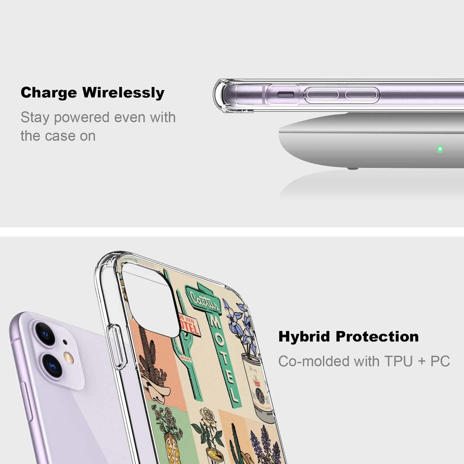 Funda protectora estética de estilo retro vintage para iPhone 12, diseño moderno de cactus occidental, TPU a prueba de golpes, funda para iPhone