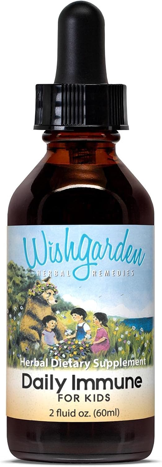 WishGarden Herbs Daily Immune for Kids – Fórmula diaria de apoyo inmunológico para niños, defensa inmunológica a base de hierbas y refuerzo del
