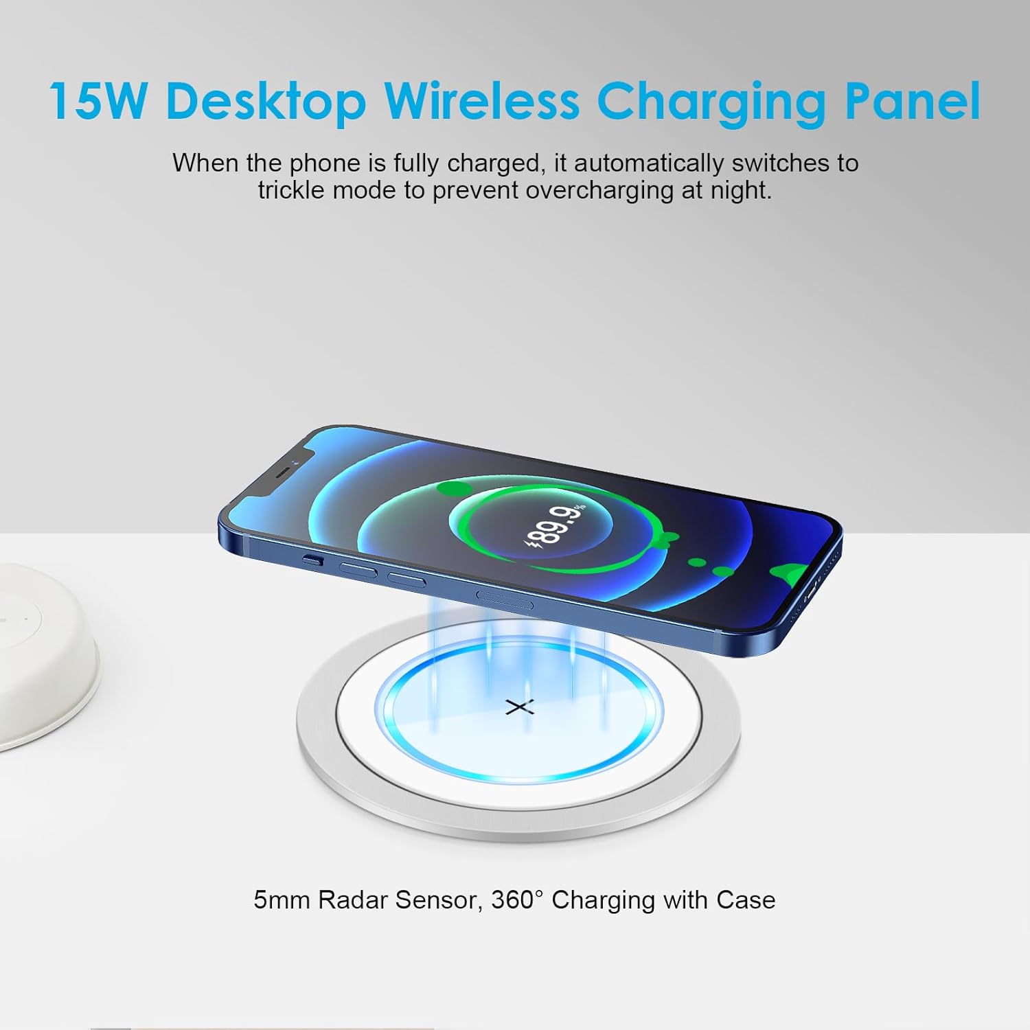 HEZI Toma de corriente desplegable para encimera con cargador inalámbrico de 15 W, entrega máxima de energía de 45 W, 12 CA, 2 USB-A y 2 USB-C,