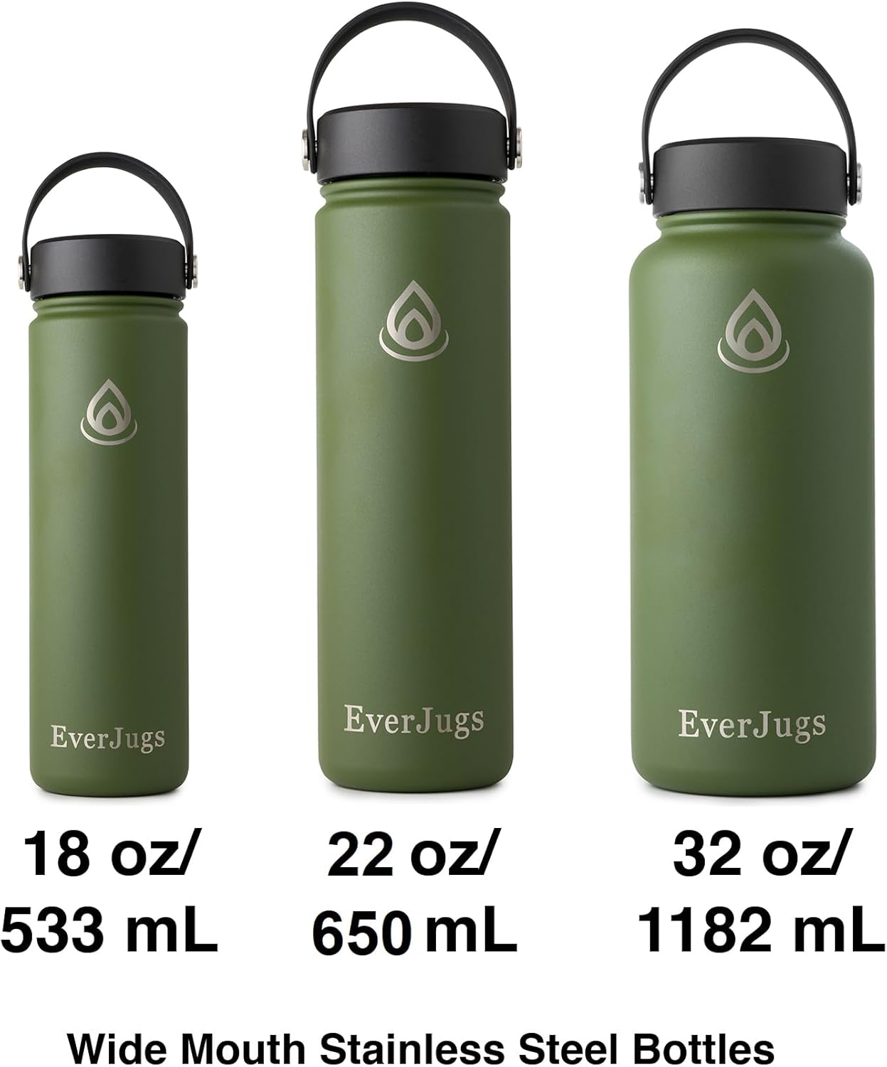 Botella de agua de 22 onzas, boca ancha, botella de acero inoxidable de alta calidad con tapa de agarre, doble pared aislada al vacío, taza térmica,