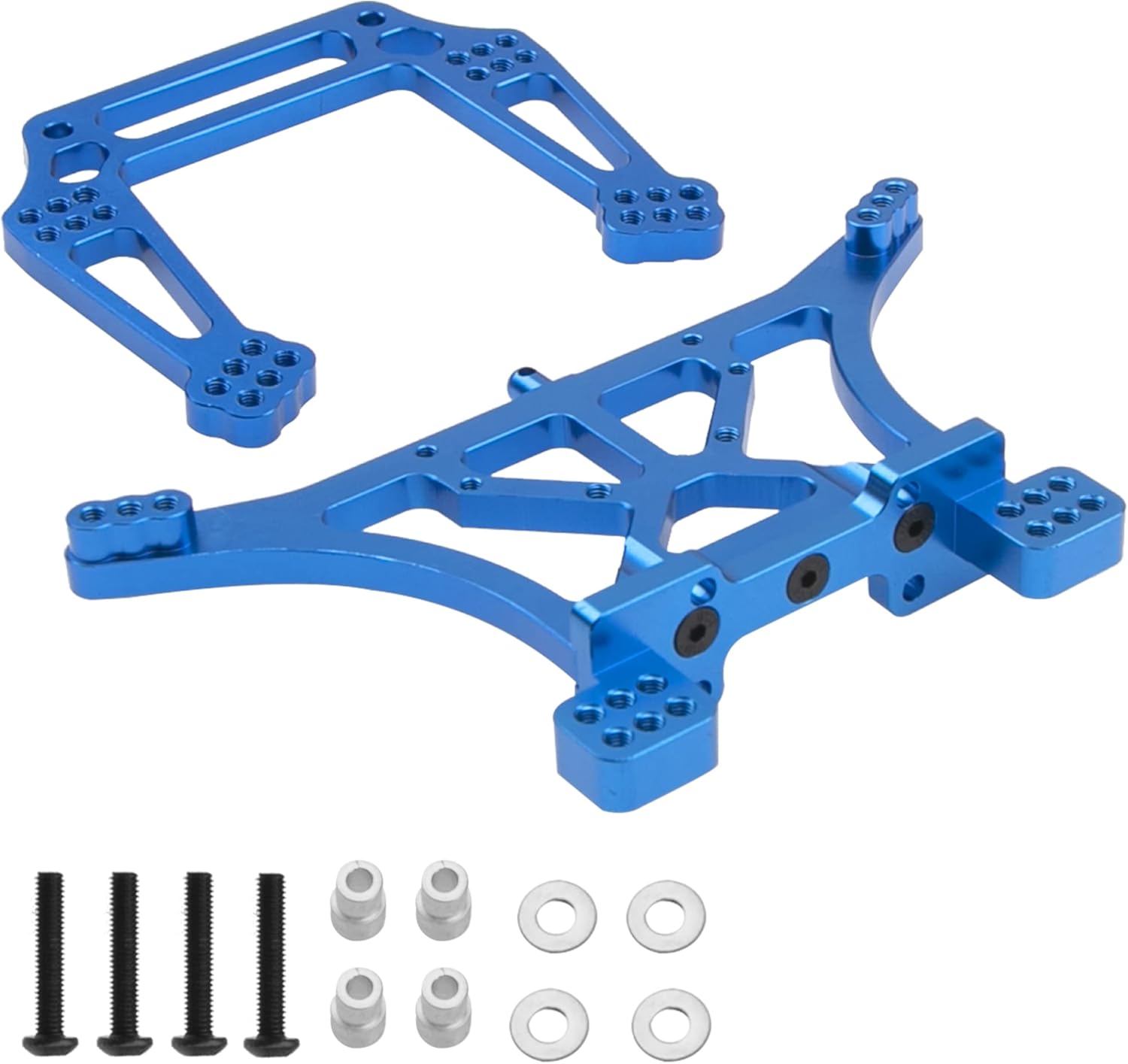 ShareGoo – Soportes de torre de choque delantero y trasero de metal, parte mejorada de 3638 3639, compatible con Traxxas Slash 2WD Rustler VXL