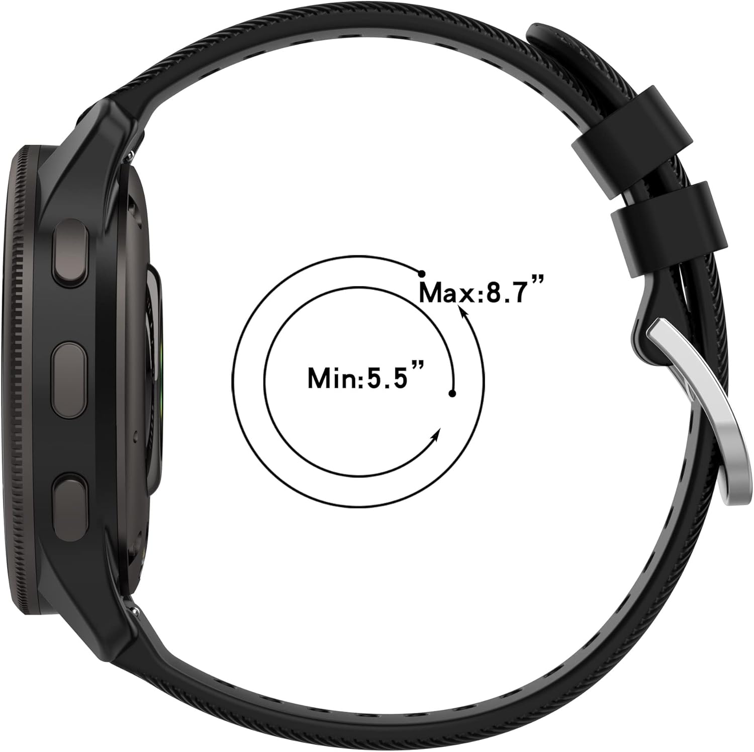 FitTurn Paquete de 5 correas de reloj compatibles con CITIZEN CZ Smart Touch Screen 1.732 in1.614 in, correa de muñeca de repuesto para CITIZEN CZ