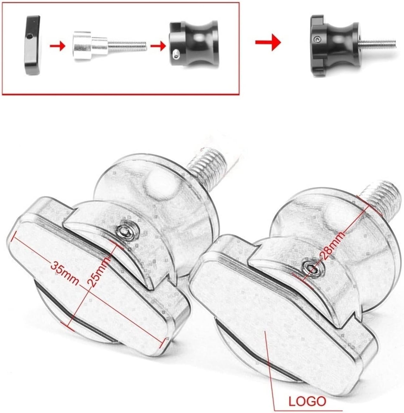 Soportes de marco CNC para motocicleta, tornillos deslizantes de 0.236 in, carretes de basculante para Yamaha MT-10 MT10 MT 10 FZ-10 FZ 10 FZ 10