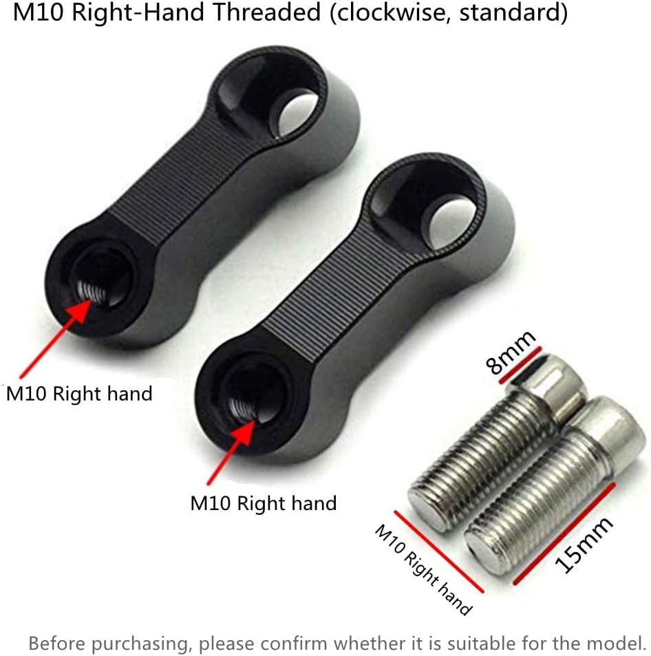 Espejo de bicicleta para motocicleta, elevadores, extensores, adaptadores universales para espejo retrovisor, adaptador de espejo lateral CNC de