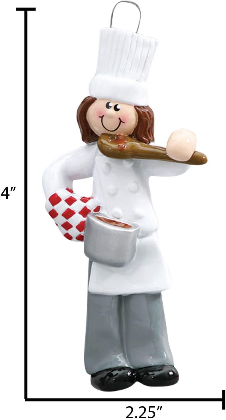 Adorno de chef personalizado 2024  Adorno de panadería adornos de cocina para árbol de Navidad, adorno de comida con temática de cocina, adornos de