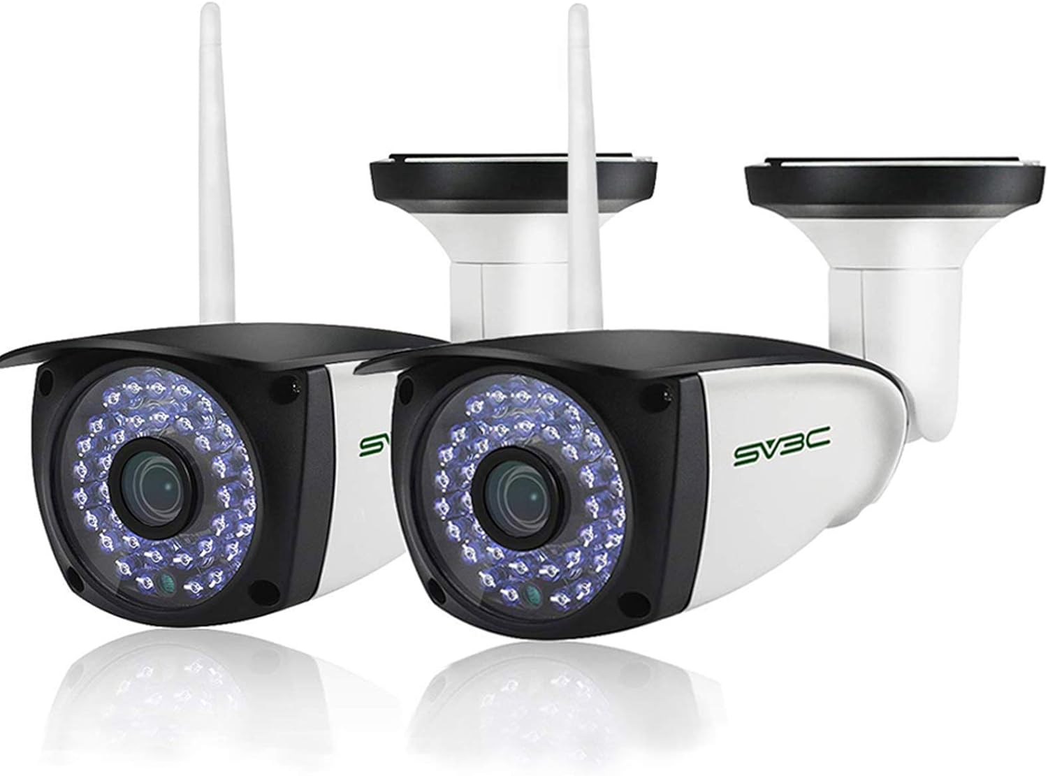 SV3C 2 Pack 5MP Outdoor Home Security Cameras, Dual Band 2.4G 5GHZ WiFi Camera, Onvif IP Cam with Human Motion Detect, RTSP Browser View, 2-Way