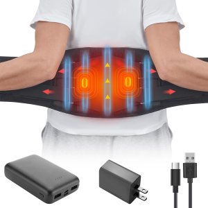 Almohadilla térmica para aliviar el dolor de espalda, soporte de espalda calentado para hombres y mujeres, masajeador de espalda baja, cintura Almohadilla térmica para aliviar el dolor de espalda, soporte de espalda calentado para hombres y mujeres, masajeador de espalda baja, cintura
