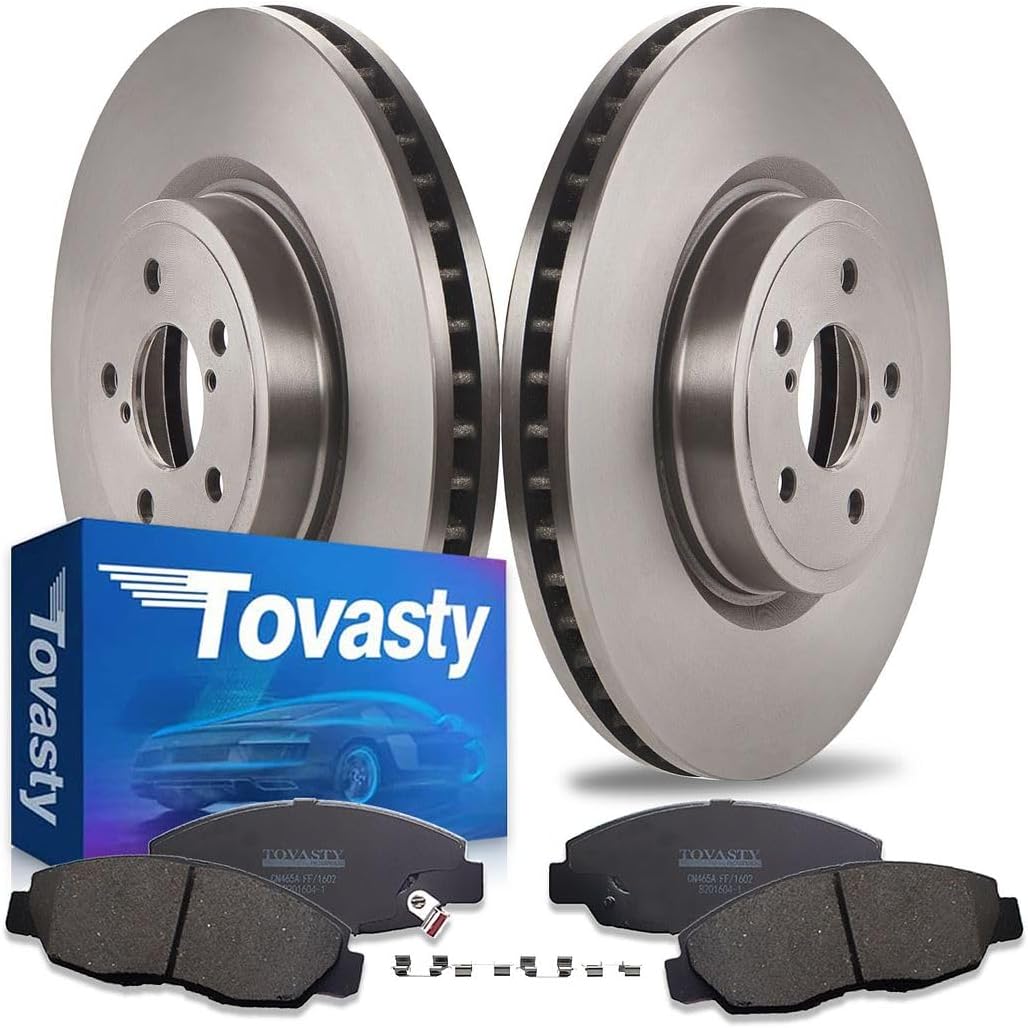 Delantero TOVASTY Pastillas de freno y rotores para NISS (AN 370Z Nismo 2018-2019 OE-Series BKN0459