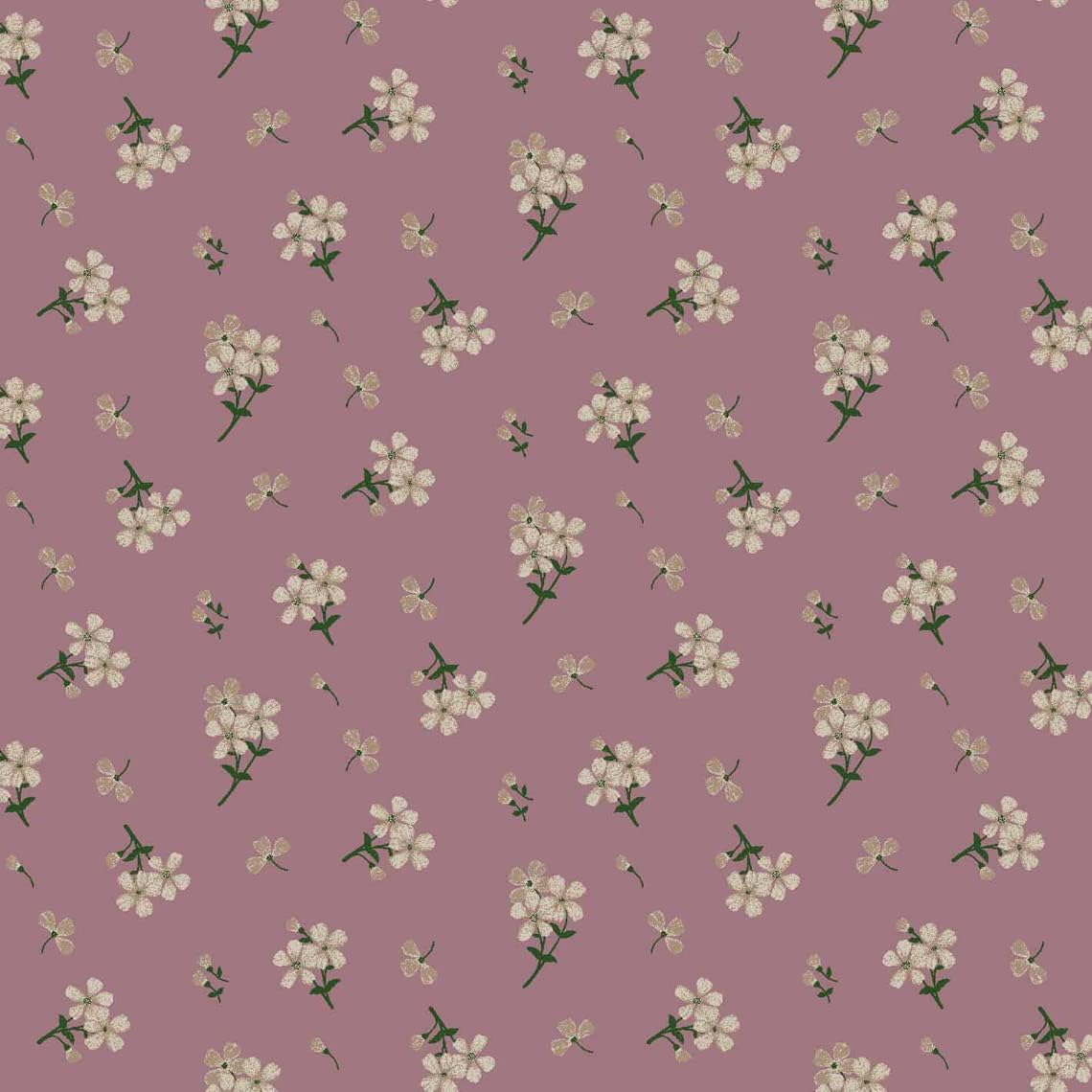 Texco Inc Lana Dobby Ditsy Design100% Poli No Stretch Floral Impresiones Tejidas Decoración Ropa Hogar Tela DIY Tela Rosa Polvo 1 yarda