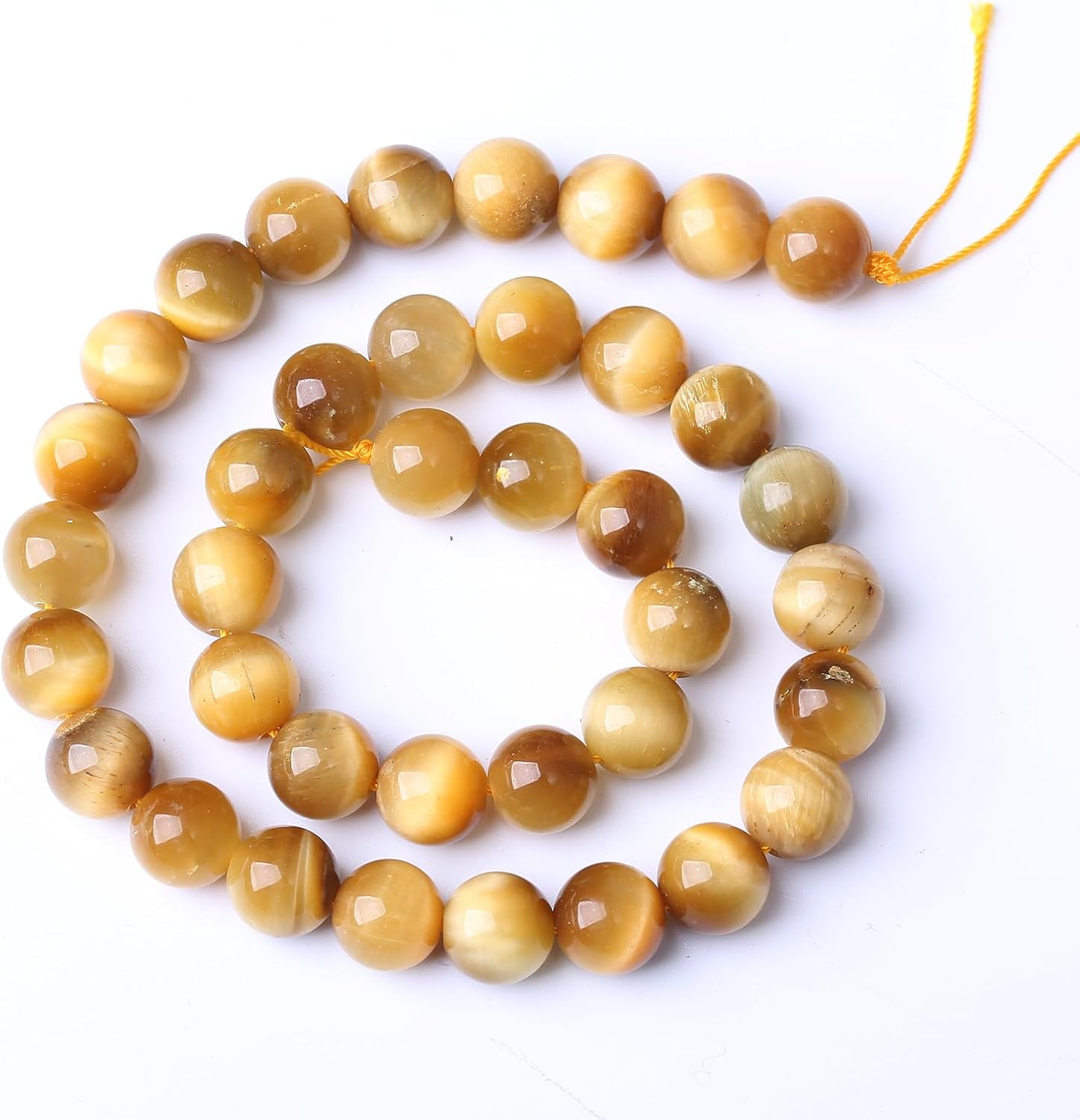 90 cuentas AAA de ojo de tigre dorado de 0.157 pulgadas (0.157 in) con cuentas de piedras preciosas naturales, cristal curativo, energía curativa,